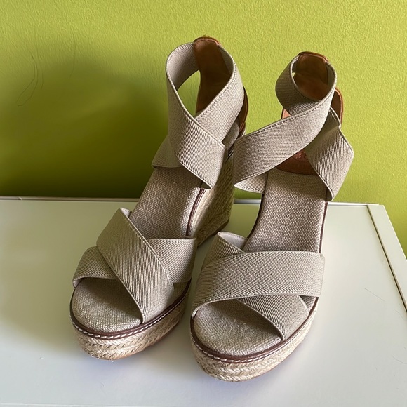 Tory Burch Adonis Elastic crisscross espadrille wedge sandal